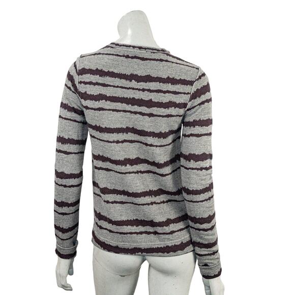A.L.C. Conlo Striped Crew Sweater in Gray striped Size Small - Picture 4 of 8